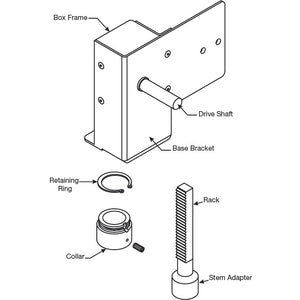 UGLK1808: Retrofit valve linkageFor Honeywell VP525,526,527,531Valves with Belimo Rotary Actuators