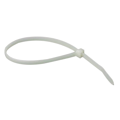 WT11C: White wire ties, 11in. nylon, 50 tensile strength, 100pk