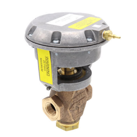 VG7842ET+3008D: Valve,Assembly, 3 Way Mixing, 1/2", NPT, 1.8 Cv Linear Flow Cast Bronze Body with Brass Trim with 4-8 PSI Spring Range Spring Return Exposed