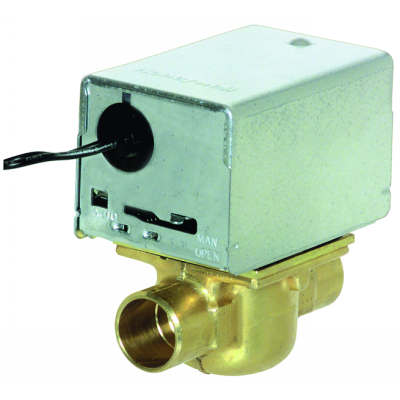 V8043B1027: Valve,Zone, 2 Way Normally Open, 3/4', Sweat, 24Vac, 3/4" sweat two-way normally open quick fit zone valve,hydronic control, 24v, spring return