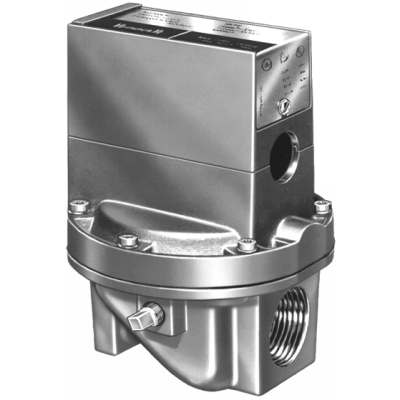 V88A1626: Diaphragm Gas Valve, 1 1/4", 2100 Cfh Capacity, 1/2 Psi Pressure, 24Vac, Straight Through, 6" Leadwires, 1/8"-27 NPT Pilot Tapping