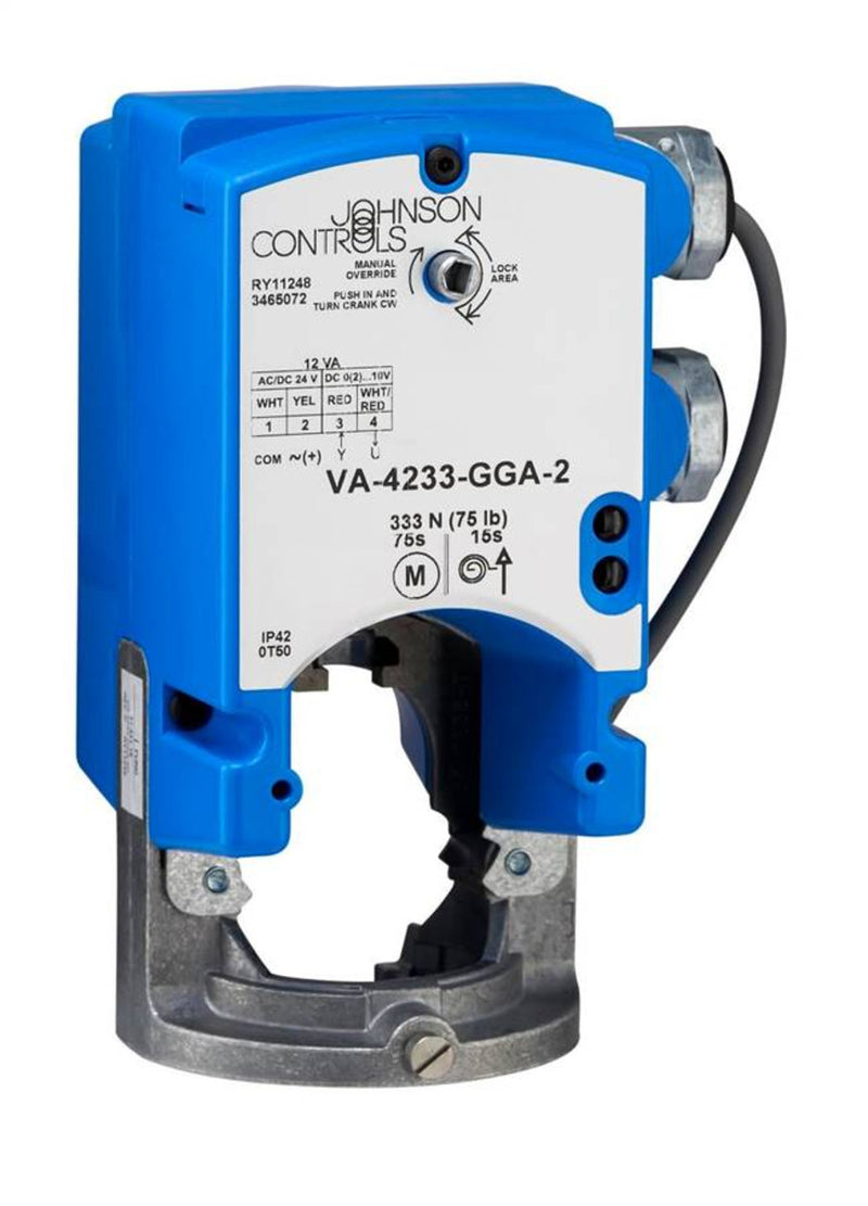 VA-4233-GGC-2: 24Vac, 24Vdc, Proportional (Switch Selectable), 0-10Vdc, 2-10Vdc, 6-9Vdc, (0)4-20mA, Min 61 lb-in Torque, 76 second travel time, Max 29/32"