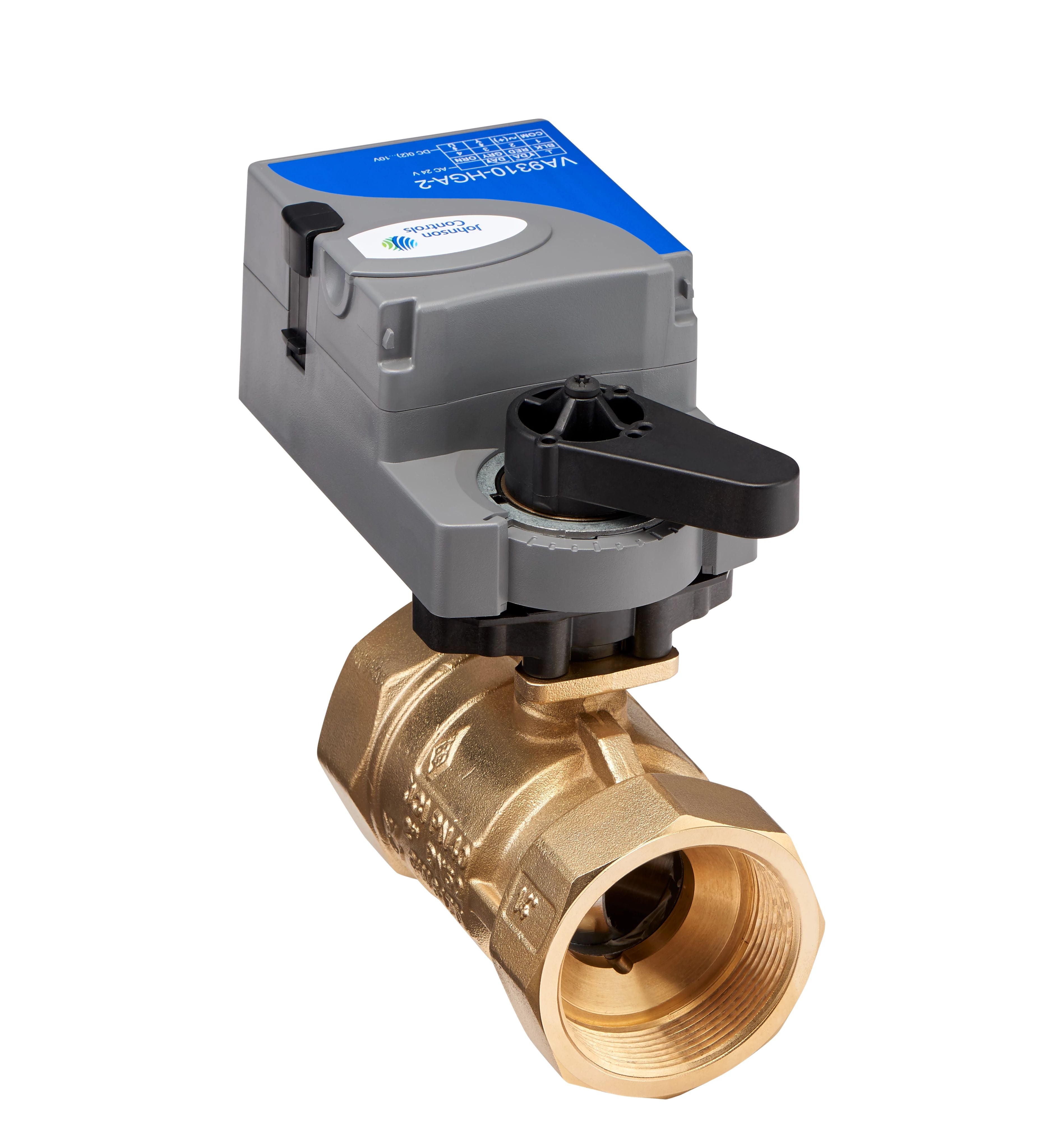 VG1245AE+9T4GGA: 1/2",NPT, 0-10Vdc, 2-10Vdc, 24Vac,, 1.9 Cv Two-Way Equal Percentage Flow Forged Brass Body with Stainless Steel Trim Non-Spring Return 4-20mA