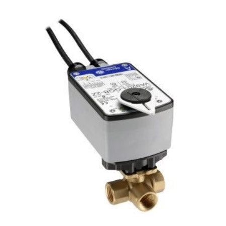 VG1841AL+923GGA: 1/2" 3W BALL VALVE 7.4CV; BRASS TRIM SPRG RTN CCWPROP CTL; WITHOUT SWITCH