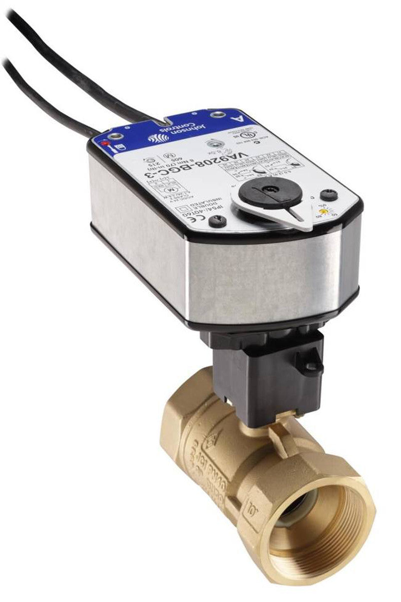 VG1245ESH928GGA: Valve, Assembly, 2 Way Normally Open, 1 1/2", NPT, 0-10Vdc, 2-10Vdc, 24Vac, 24Vdc, 46.8 Cv Equal Percentage Flow Forged Brass Body with