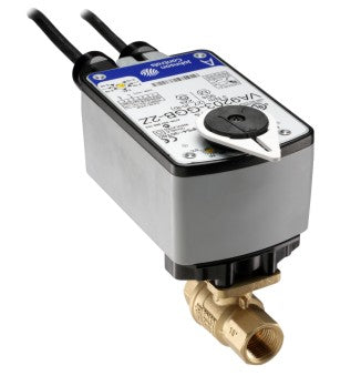 VG1245AG+923GGB: 1/2" 2-Way Ball Valve, SS Trim, Spring Return with Switch