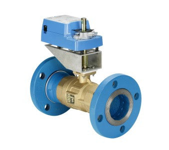 VG12A5MW+924AGC: 4", 24Vac, 24Vdc, ASME Class 150 Flange, 185 Cv, 2 Way Equal Percentage Flow Forged Brass Body with Stainless Steel Trim with Non-Spring Return