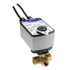 VG1841CN+943GGA: 1" 3W BALL VALVE 11.7CV; BRASS TRIM SPRG RTN CW PROP CTL; WITHOUT SWITCH