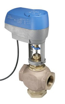 VG7842RT+74CHGA: 1-1/2";28.9CV; NPT; 3WAY;; BRASS TRIM GLOBE VALVE; VA7840-HGA-2; SR; ELEC;SELECTABLE CONTROL;W/O SW