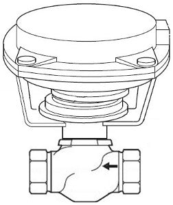 VK-7213-301-4-11: Valve,Assembly, 2 Way Normally Open, 2", NPT, 40 Cv, Equal Percentage, Bronze Body with Brass Trim, and 3-6 PSI Spring Return Pneumatic