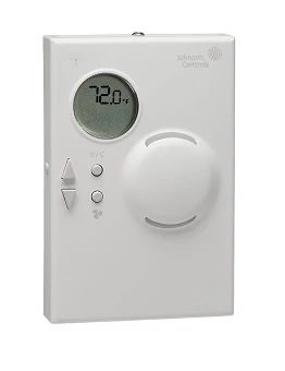 WRZ-TTK0000-2: Wireless room temperature sensor with display, setpoint adjustment buttons for warmer/cooler (+/-) setpoint adjustment or scaled setpoint