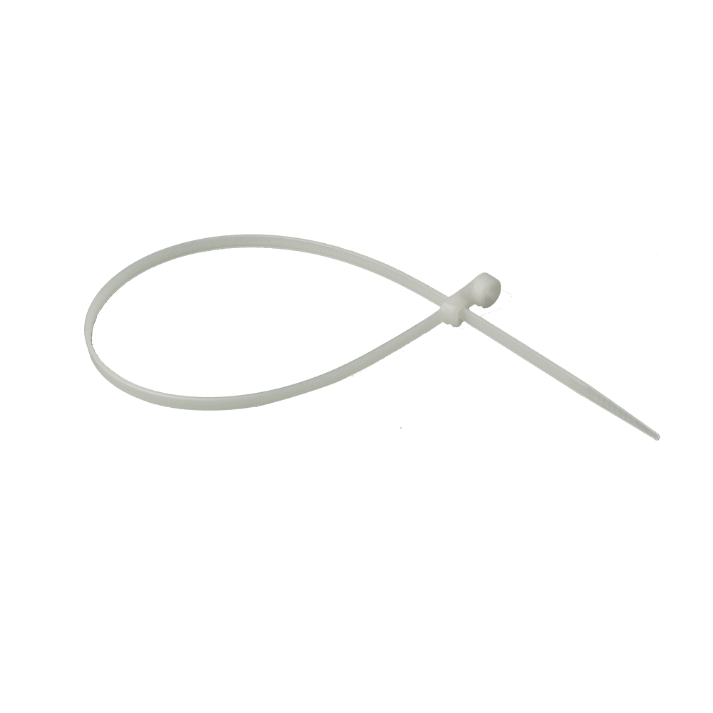 WTM14C: White wire ties with mounting hole, 14in. nylon, 50 tensile strength, 100pk