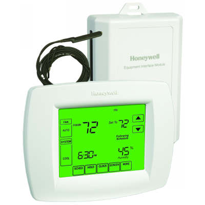 YTH9421C1010: Visionpro IAQ Thermostat with Equipment Interface Module and Outdoor Air Sensor