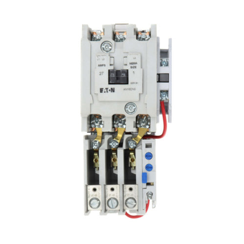 AN16DN0AB: Culter Hammer-Eaton Electrical, Starter, 110/120Vac 50/60Hz Coil, 3 Pole, 27 Continuous Amps, NEMA Size 1