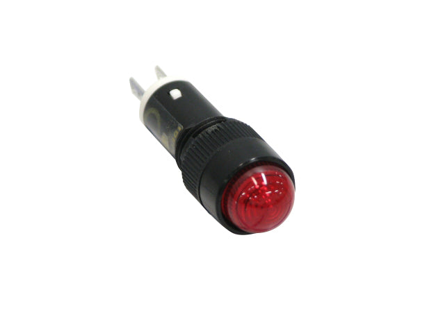 AP8M222-R: Indicator; 8.1mm Mounting Hole Size; Red LED; Solder Term; 9.8 mm Lamp Size; 24Vac/dc