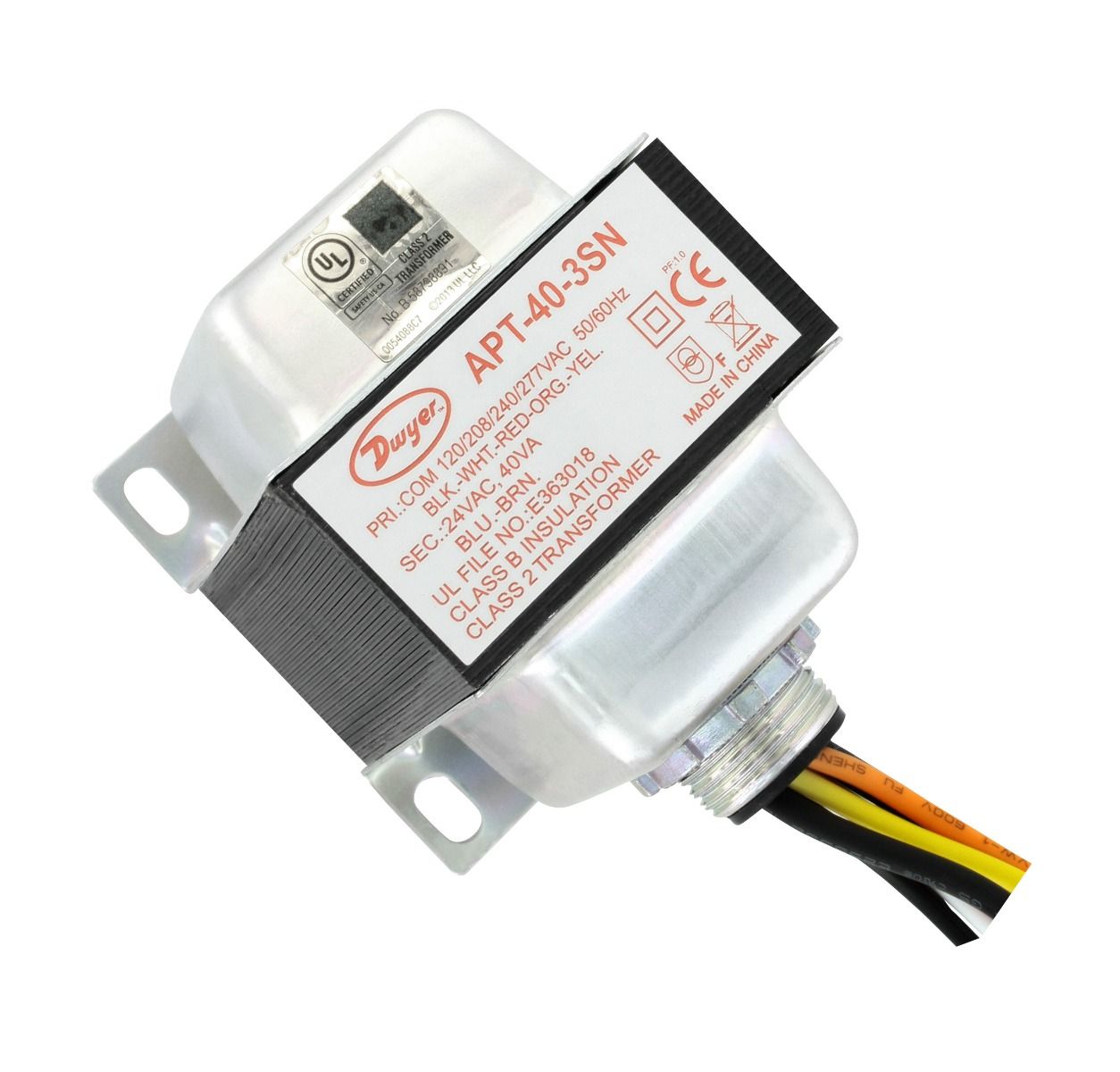 APT-50-1SB: 120 VAC input, 24 VAC isolated output, 50 VA single hub, w ...