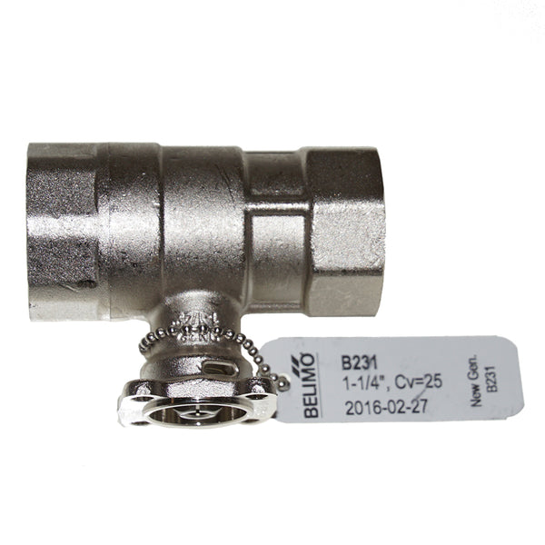 B231: 1-1/4" 2-Way Ball Valve 25 CV