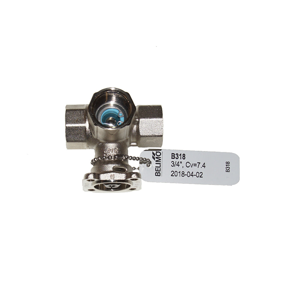 B318: 3/4" 3-Way Ball Valve 7.4 CV