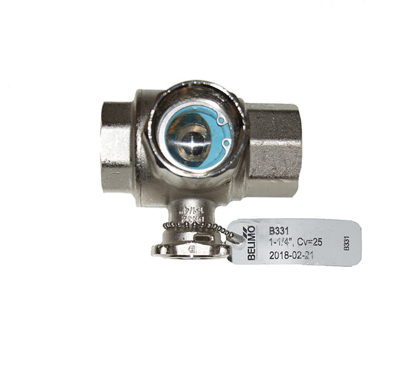 B331: 1-1/4" 3-Way Ball Valve 25 CV