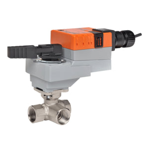 B320+LRB24-SR-T: 3/4", 3-way, Cv14|Valve Actuator, Non fail-safe, AC/DC24V, 2...10V, terminals, modulating