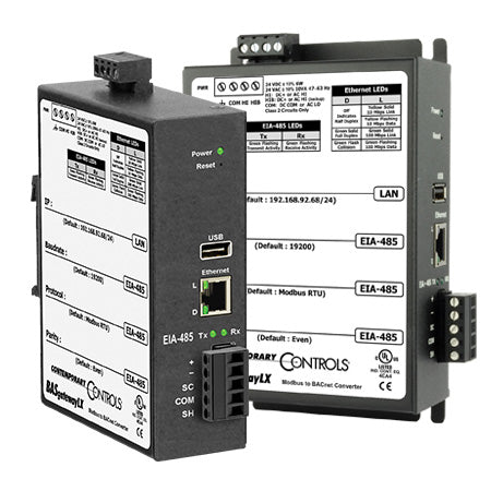 BASGLX-M1: Modbus to BACnet gateway with virtual routing