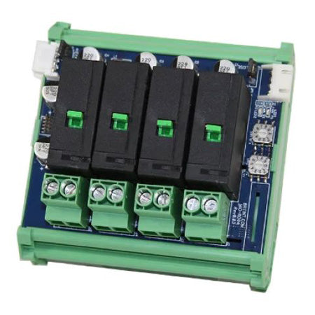 RE04: Relay Output Module, UL924, (4) Outputs Single Phase, 120/277 VAC, 20A