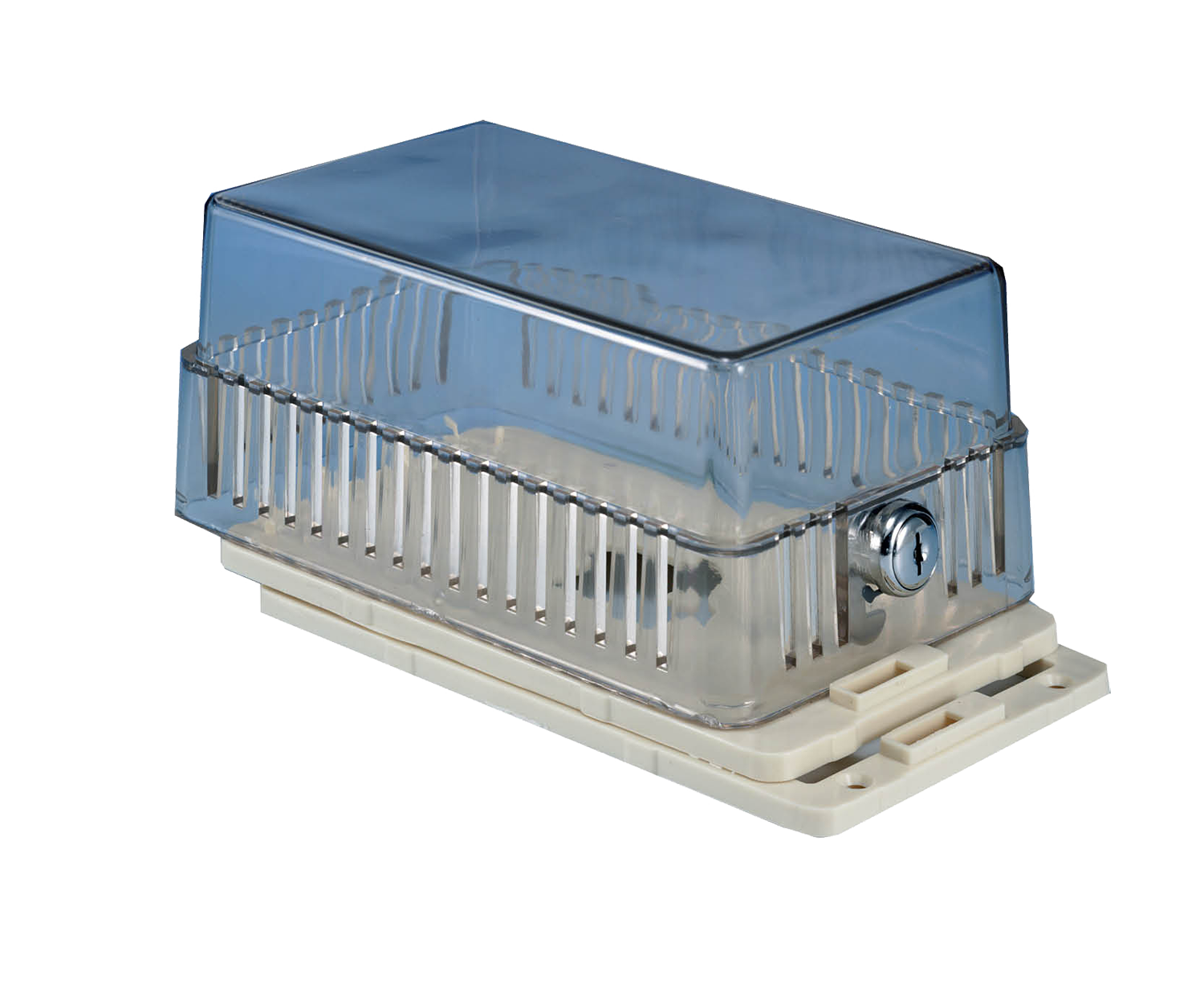 BTG-RK: Clear Plastic Locking Thermostat Guard 6 3/8