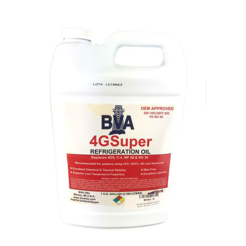 BVA4 - G: BVA REFRIGERATION OIL, ISO68 - 300 SUS, CFC & HFC Mineral Oil, Gallon (NAPHTHENIC) **HAZMAT SHIPPING CHARGES WILL APPLY**
