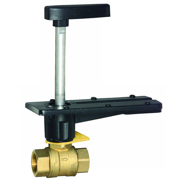 VBN2BJPX0000: Valve, Ball, 3/4", NPT, 7.4 Cv, 2 Way, Equal Percentage Flow, Brass Body with Nickel-chrome Plated Brass Ball and Stem and Direct Coupled