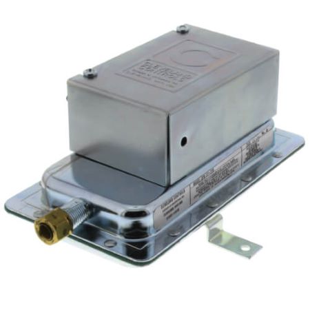 DFS-221-228: Air Flow Switch, SPDT, Fixed to Operate on Pressure Rise at .05"  .02"w.c., 120-277Vac, 1/4" Barbed Connections, 1/2 Psi Maximum Pressure, Air