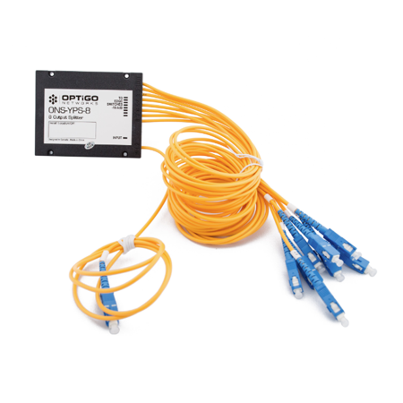 ONS-YPS-8: Optical Splitter, plastic, single input, 8 outputs, 40cm SC/UPC male