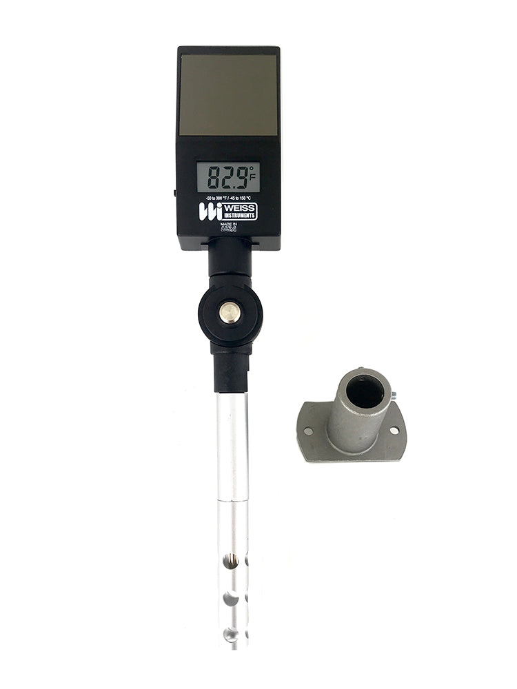 DVD6: 6" Stem w/ Duct Mtg. Flange Digital Variangle Thermometer