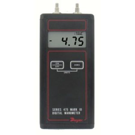 Dwyer 475-00-FM Digital Manometer + Soft Carry Case. Fast, Accurate Positive, Negative, Differential Pressure Readings. Range 0-4.000 Inch W.c