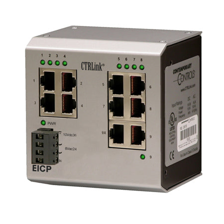 EICP9-100T: Nine-port 10BASE-T/100BASE-TX compact switching hub