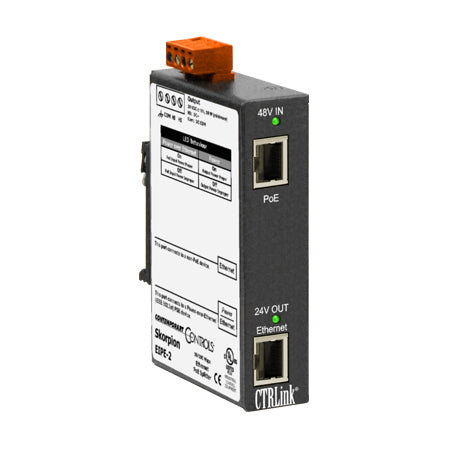 EIPE-2: PoE mid-span power splitter 24 VDC out