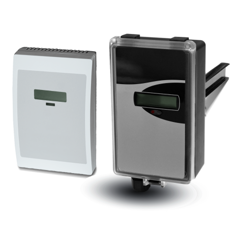 ESENSE-D-LCD: Duct, CO2, with LCD, 0-10 VDC or 4-20mA output