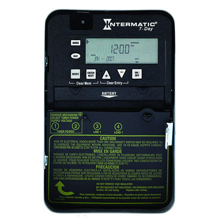 ET1705C: 7-Day 30 Amp SPST Electronic Timeswitch - Clock Voltage 120-277V Type 1 Steel Enclosure