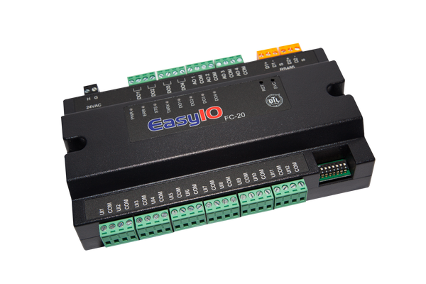 EASYIO-FC-20: 20 IOs Include, 12 Ul Inputs, 4 DO and 4 UO