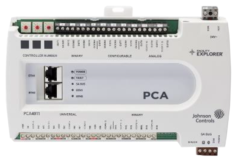 FX-PCA3613-0: Geo. Restricted Product, FX-PCA 26-Point Advanced Application Programmable Controller with 8 UI, 6 BI, 6 BO, and 6 AO, NO DISP