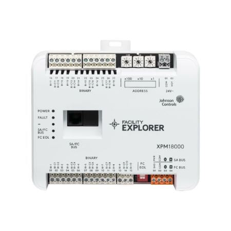 F4-XPM18000-0: Geo. Restricted Product, 18-point Input Expansion Module Includes: MS/TP communication; 18 points (18 BI); 24 VAC input