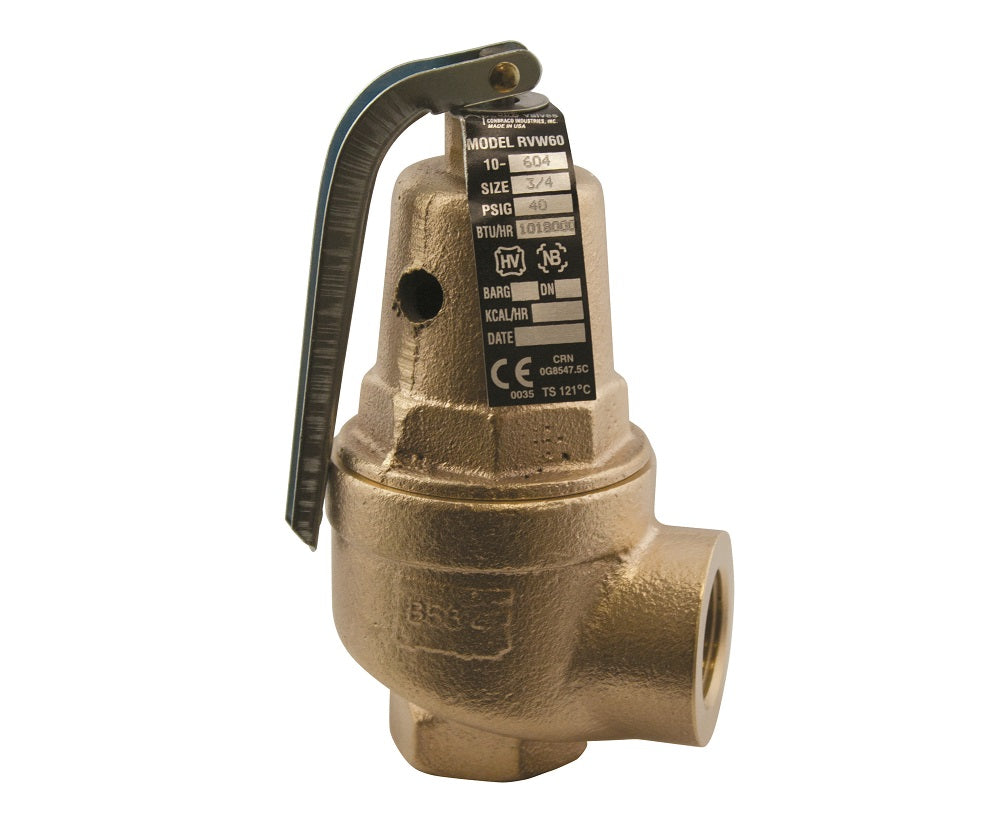 10-618-05: 2" Female NPT Inlet X 2 1/2" Female NPT Outlet, Set at 30 PSI, 6,091,000 BTU Capacity, Hot Water High Capacity Pressure Relief Valve