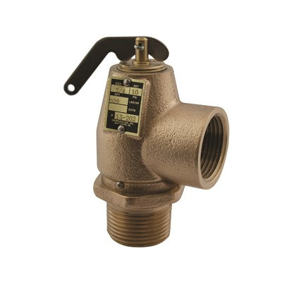 13-214-B15: 1 1/2" Male NPT Inlet X 2" Female Outlet, Set at 15 PSI, 1900 Pounds Per Hour Capacity, Section IV Steam Pressure Relief Valve