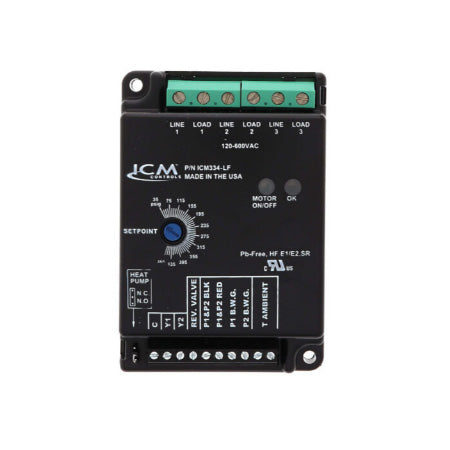 ICM334: Low Ambient 3-Phase Head Pressure Control, 208-600 VAC, with one temperature and up to 2 additional temp or pressure inputs