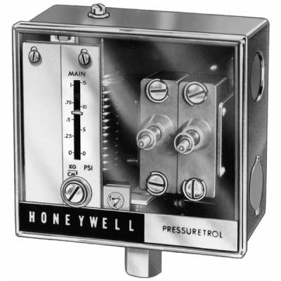 L4079B1033: Pressuretrol Limit Controller 2-15PSI SPST Break on Rise Manual Reset.