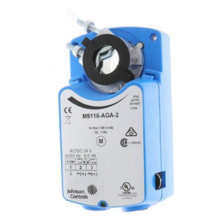 M9116-AGA-2: ELECTRIC MOTOR ACTUATOR; 140 IN-LB/16NM; 24 VAC/VDC; ON/OFF-FLOATING; 80 SEC