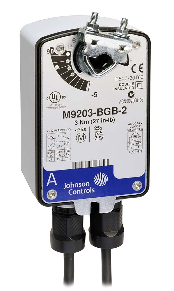 M9203-BUA-2: 75 Second, ON/OFF 85-264 VAC; 27LB-IN, Spring Return Actuator