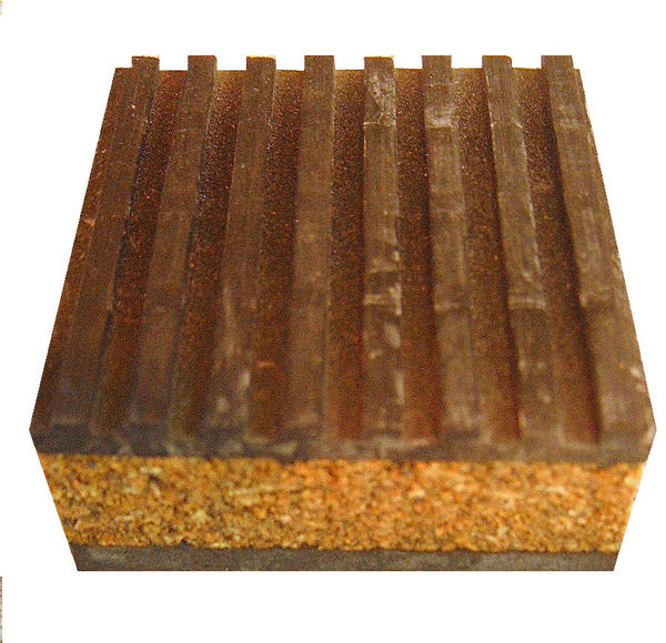 MA-004CR: 4" X 4" X 3/8" Cork and Rubber Pad