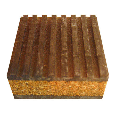 MA-004CR: 4" X 4" X 3/8" Cork and Rubber Pad