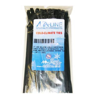 MA-CCT7: 7" Black Wire Ties for Cold Climate 100/PKG.