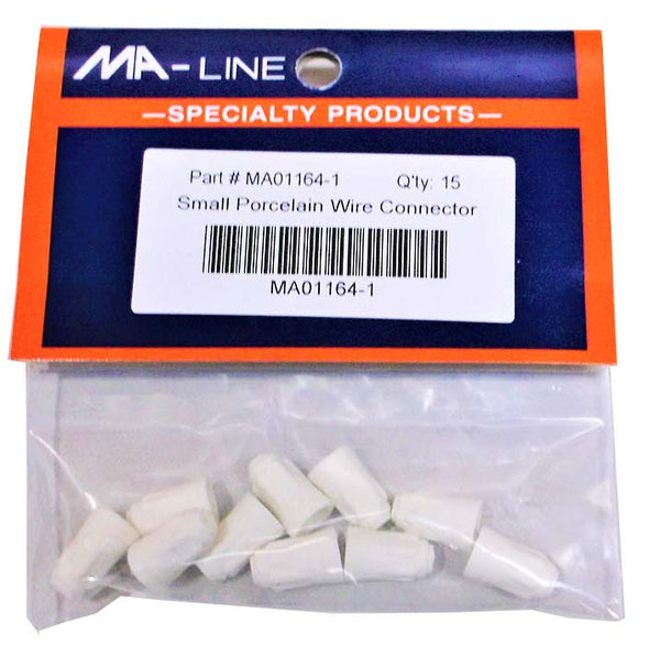 MA01164-1: Porcelain Wire Connectors 18AWG Small 15/PKG.